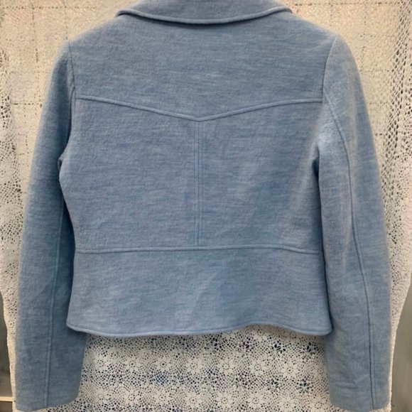 MARCS Merino Wool Blue Poppy Biker Jacket RRP$299 - Picture 3 of 11